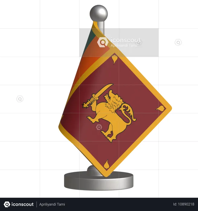 Sri Lanka Tischflagge  3D Icon