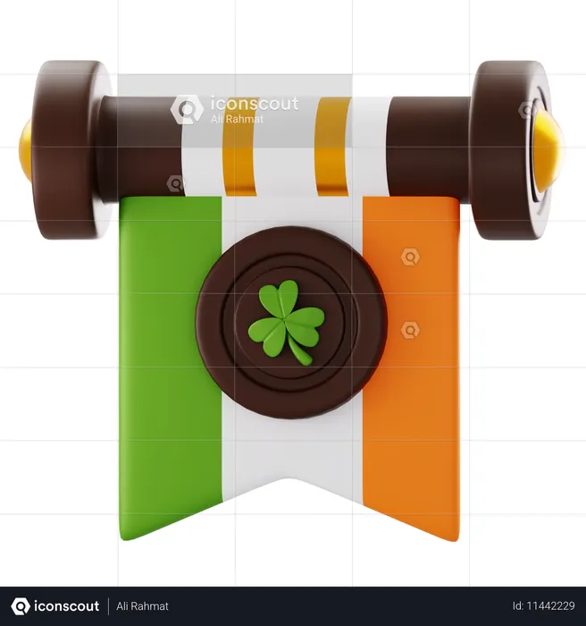 St Pathric Flag  3D Icon