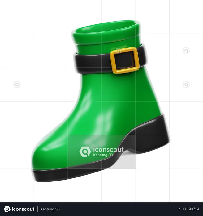 St Patricks Boot  3D Icon