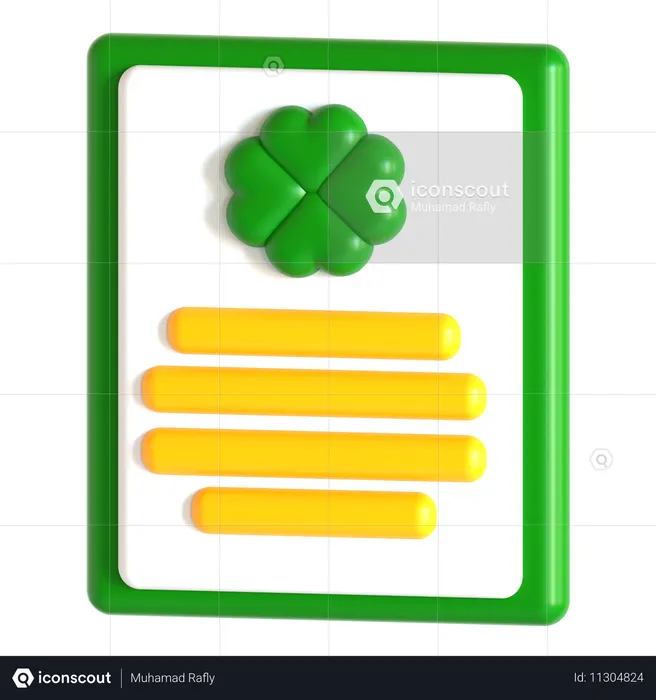 Einladung zum St. Patrick's Day  3D Icon