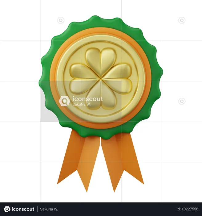 St. Patricks Medaille  3D Icon