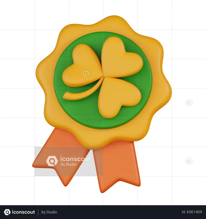 St Patricks Medal  3D Icon