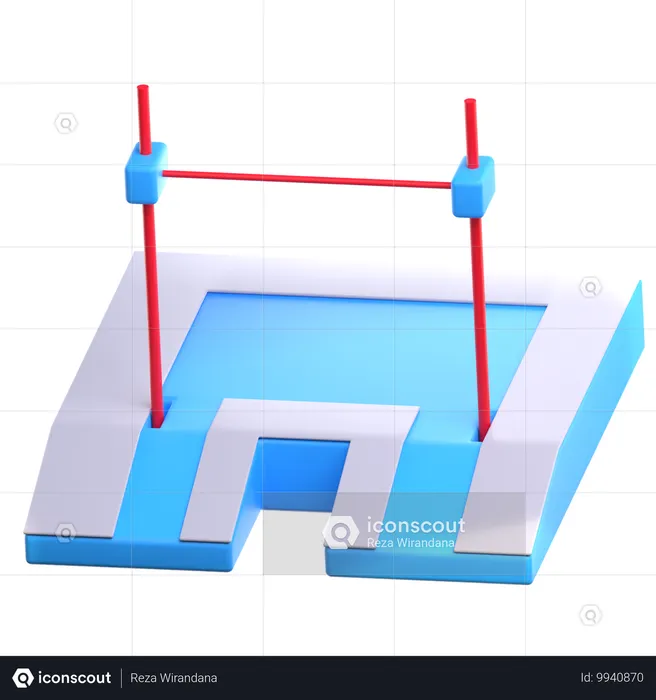 Stabhochsprungfeld  3D Icon