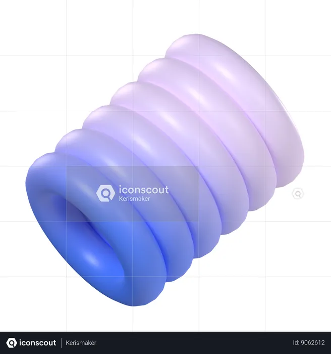 Stack Circular Gradient  3D Icon
