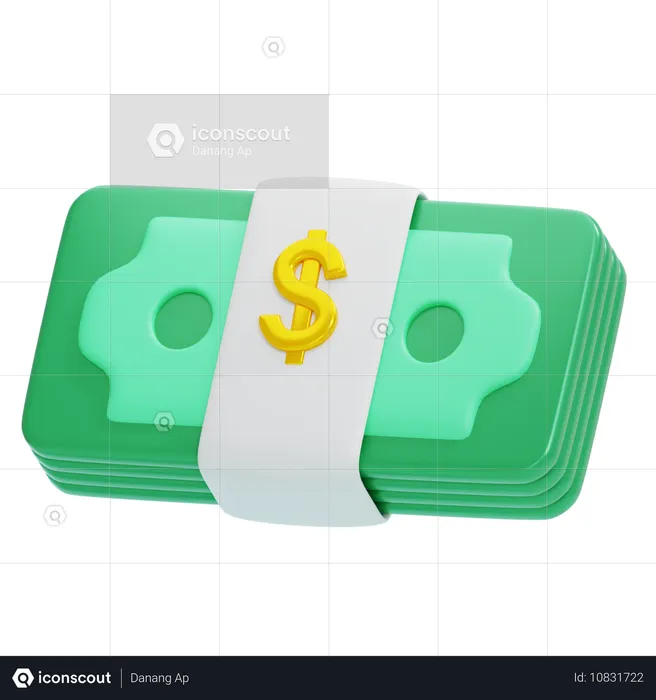 STACK OF BANKNOTES  3D Icon