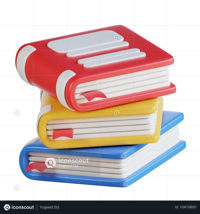 Stack Of Books  3D Icon