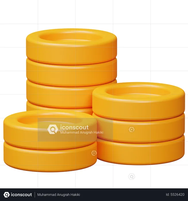 Stack Of Coin  3D Icon