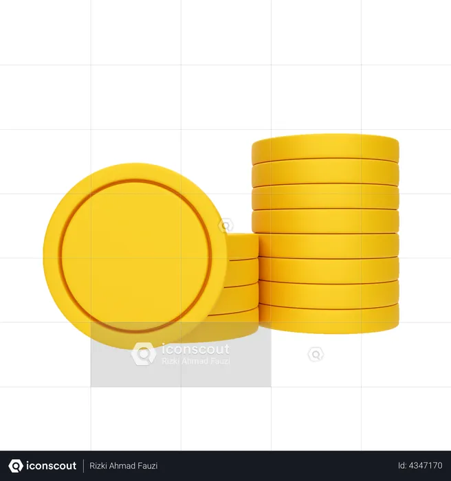 Stack Of Coins  3D Illustration