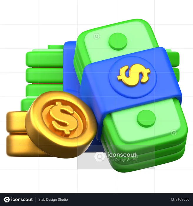 Stack Of Money  3D Icon