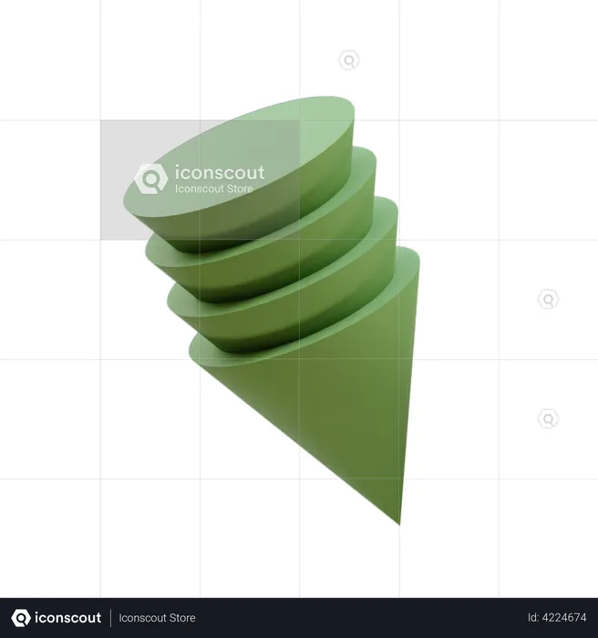 Stacked Cones  3D Illustration