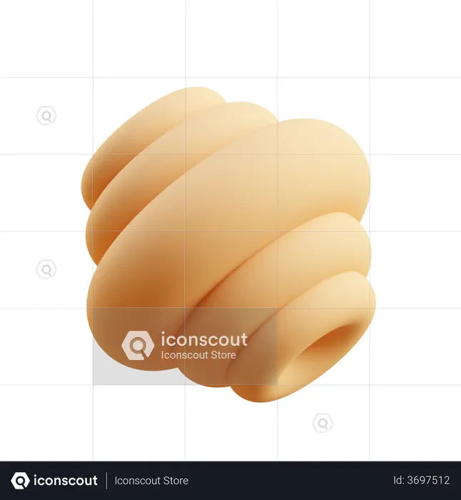 Stacked donuts  3D Illustration