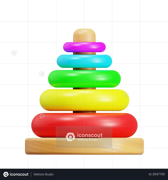 Stacking Ring Toy  3D Icon