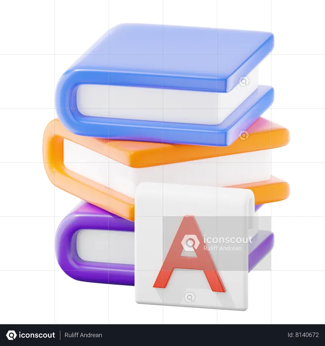 Stacks Of Books  3D Icon