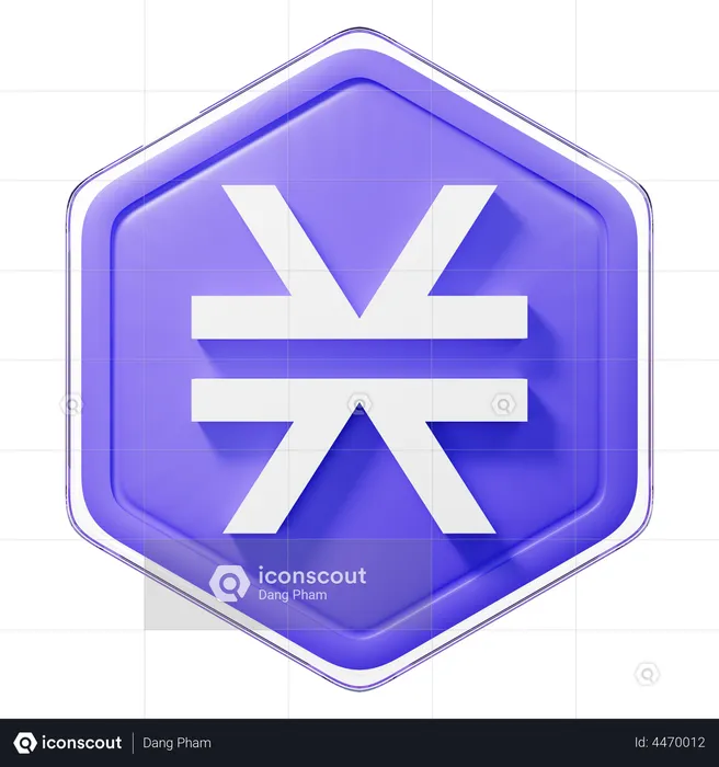 Stacks (STX) Badge  3D Illustration