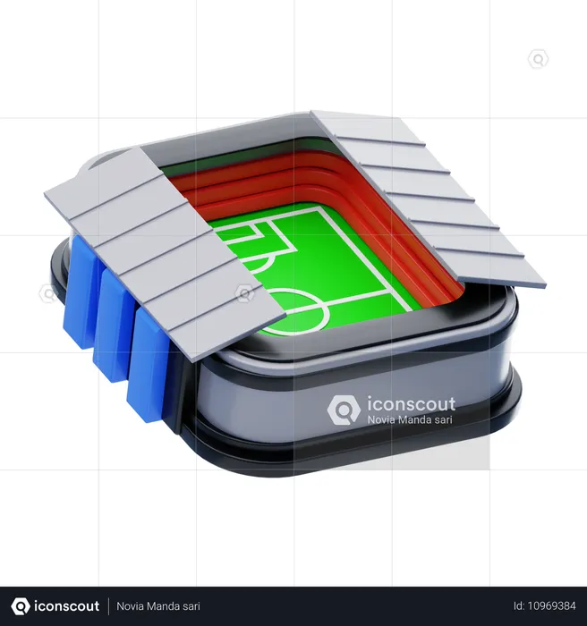 Stade de football  3D Icon