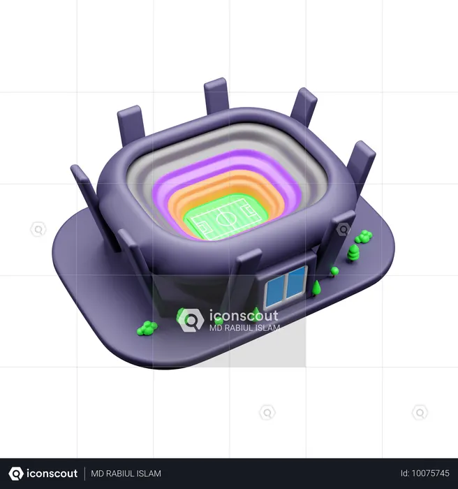 スタジアム  3D Icon