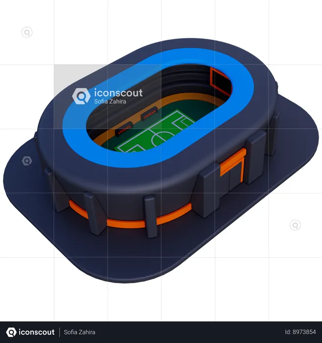 Stadium Building  3D Icon