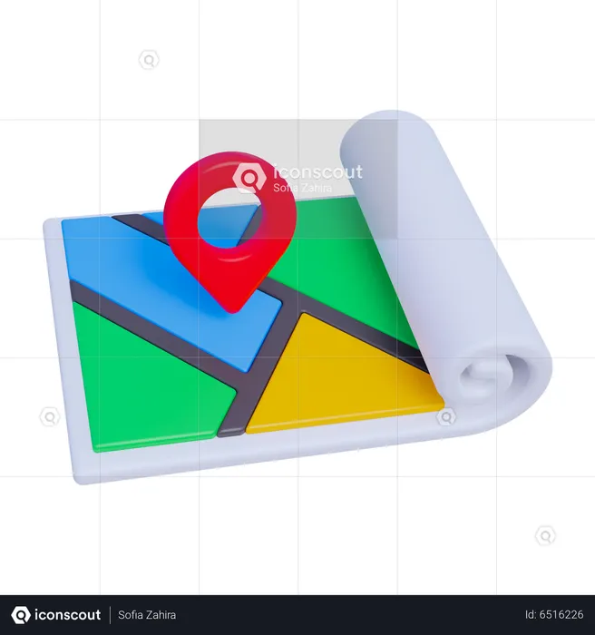 Stadtkarte  3D Icon