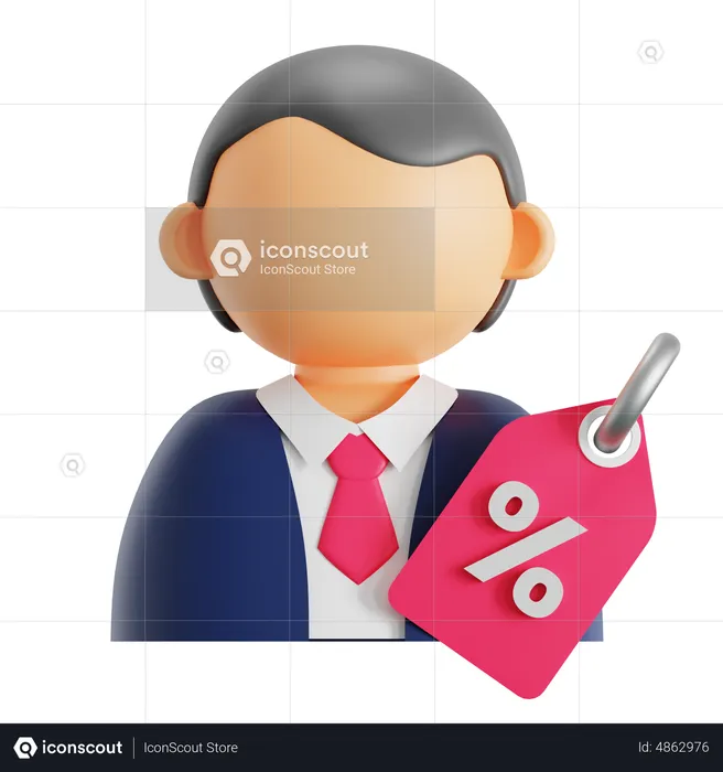 Staff Discount  3D Icon