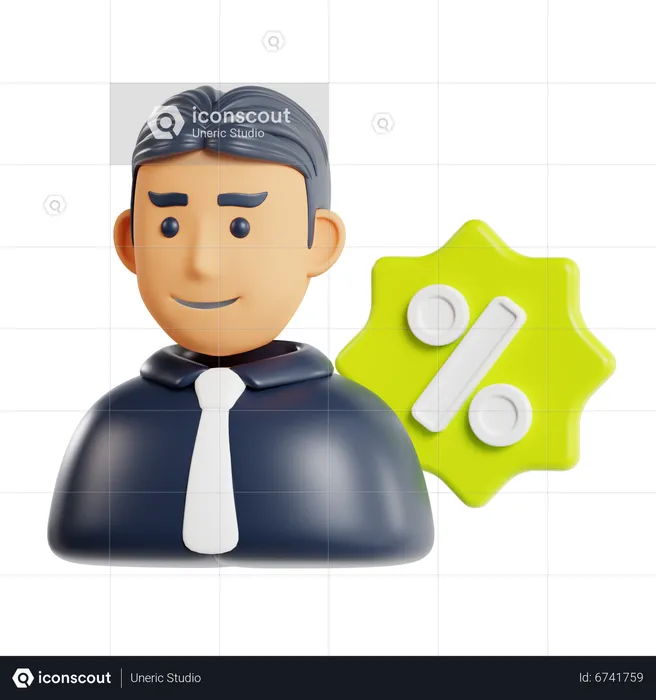 Staff Discount  3D Icon