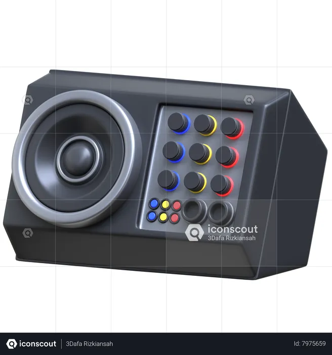 Stage Monitor Speaker  3D Icon