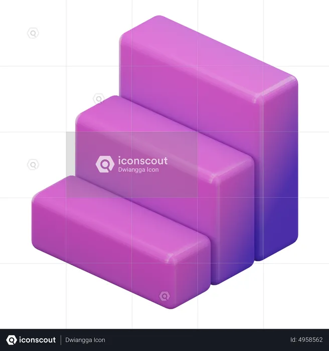 Stair Cube  3D Icon
