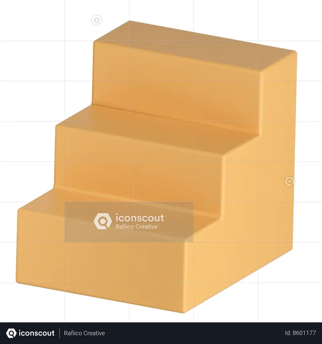 Stair Shape  3D Icon