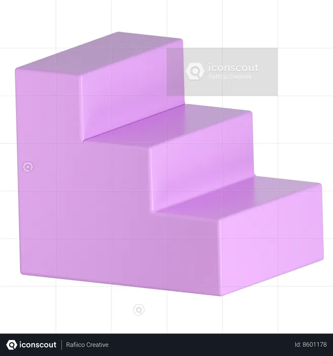 Stair Shape  3D Icon