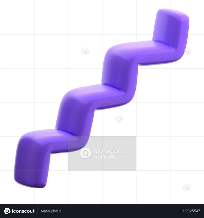 Stairs Abstract Shape  3D Icon