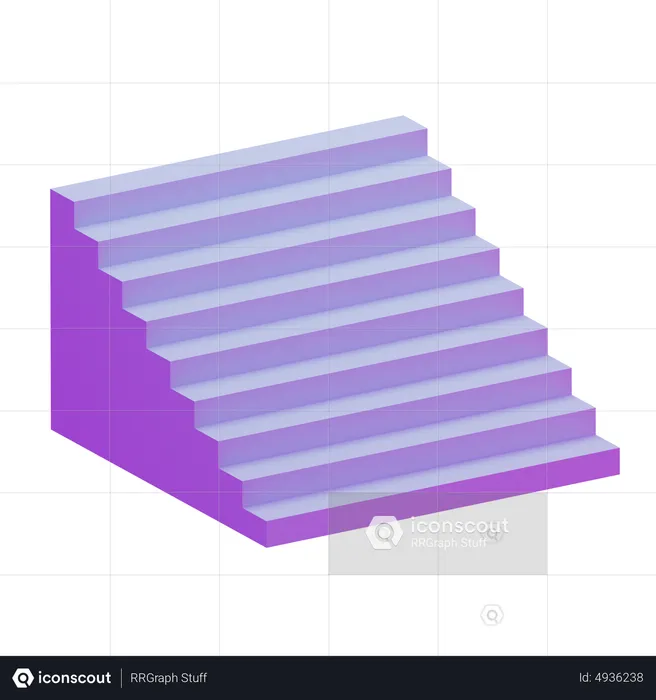Stairs Basic Geometry  3D Icon