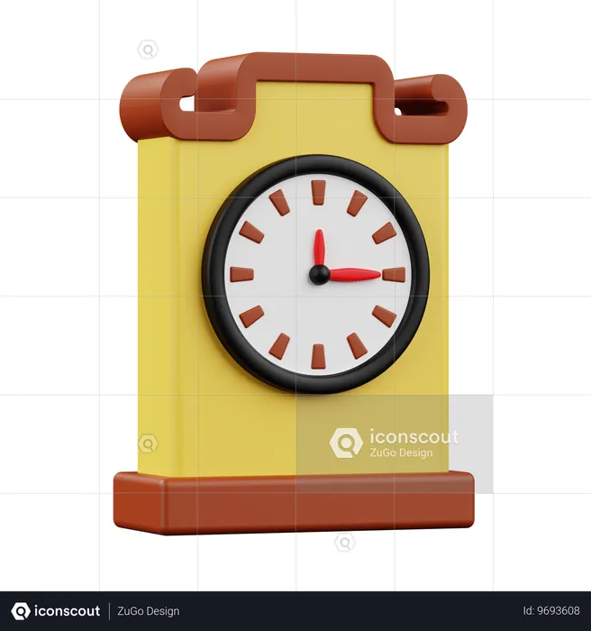 Stand Clock  3D Icon