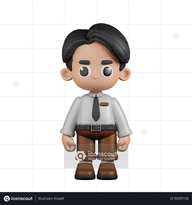 Standing Businessman  3D Illustration
