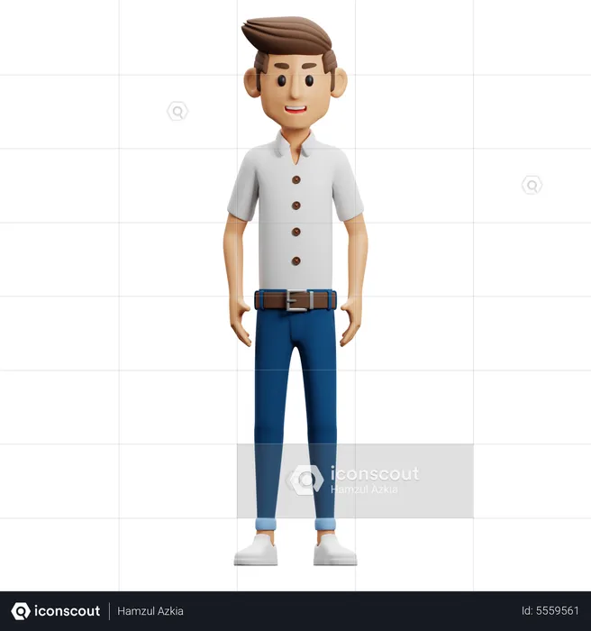 Standing Man  3D Illustration