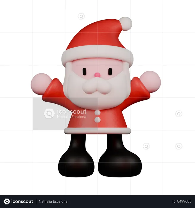 Standing Santa  3D Icon