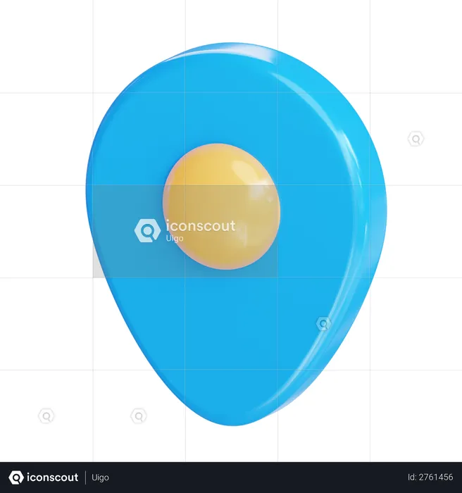 Standort-Pin  3D Illustration