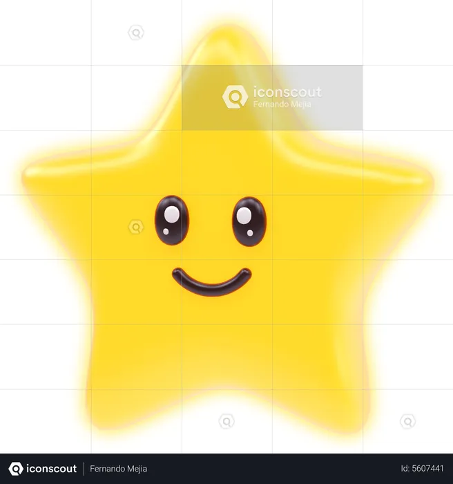 Star Emoji 3D Sticker