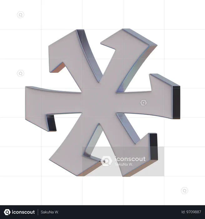 Star Abstract Shape  3D Icon