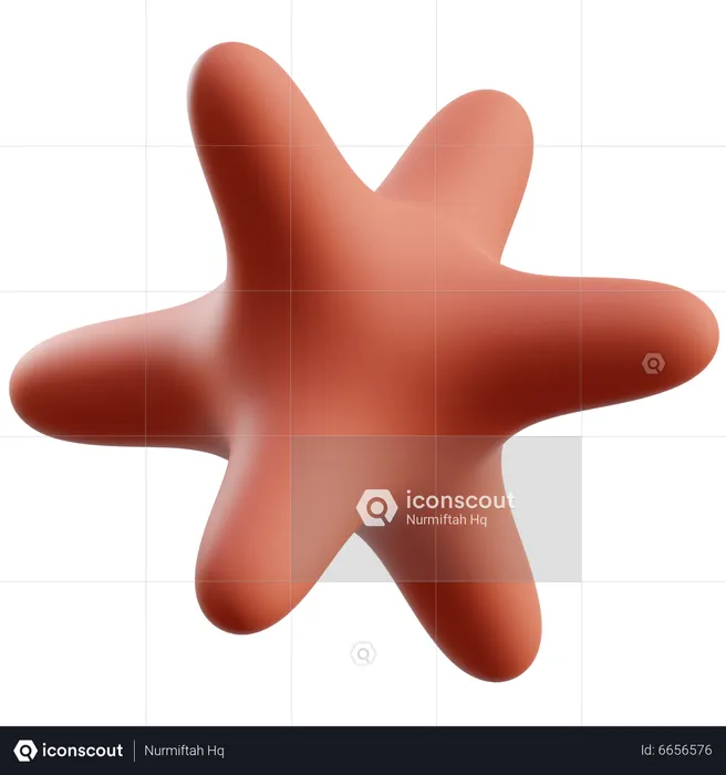 Star Abstract Shape  3D Icon