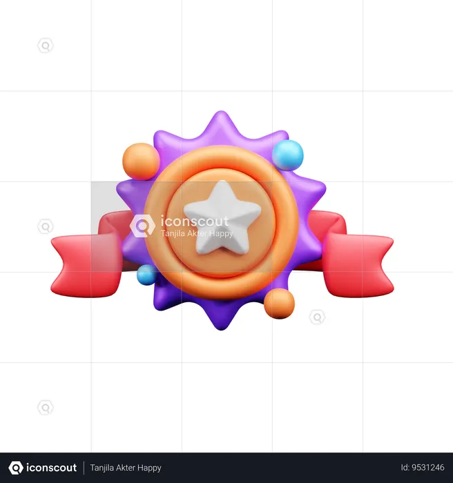 Star Badge  3D Icon