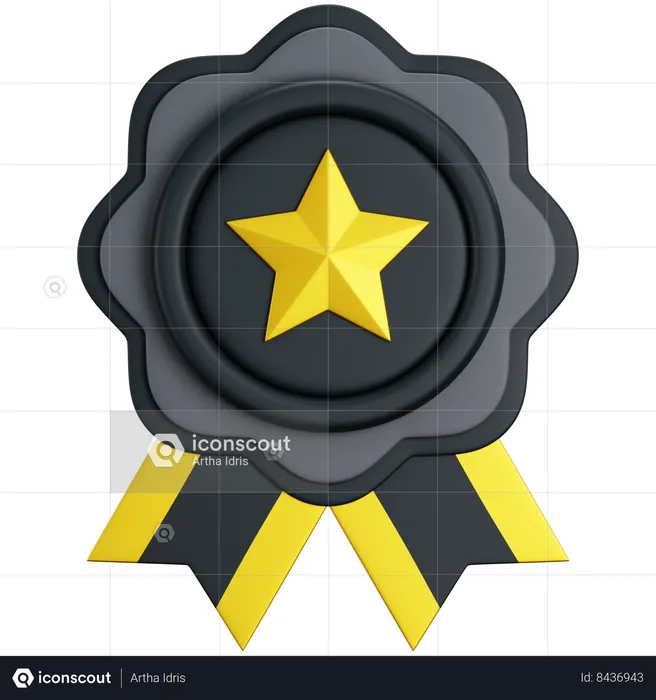 Star Badge  3D Icon