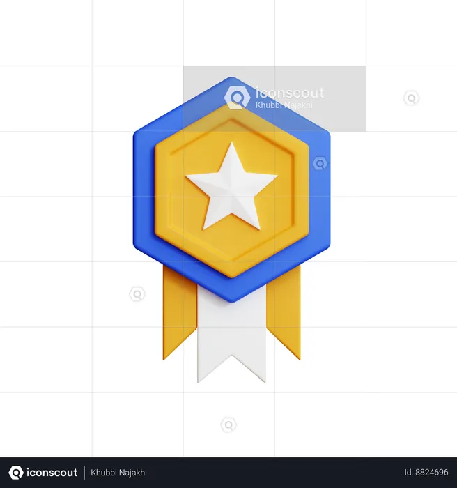 Star badge  3D Icon