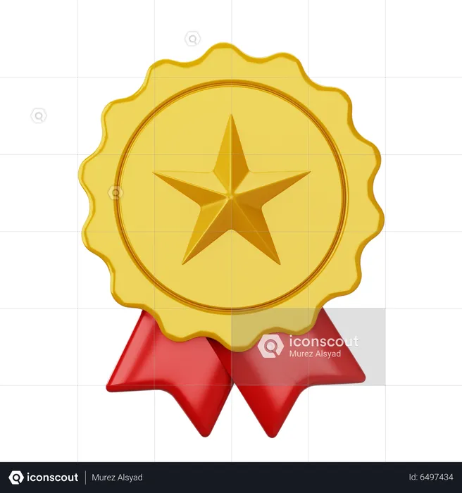 Star Badge  3D Icon