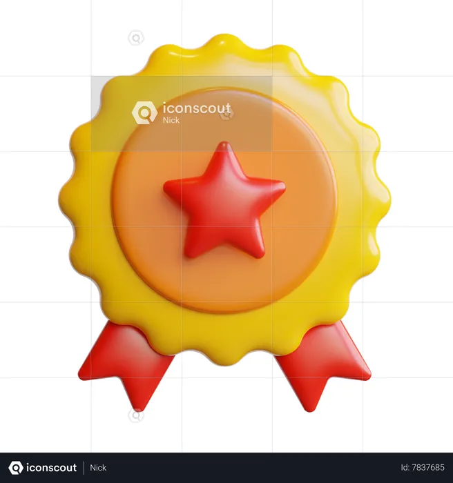 Star Badge  3D Icon