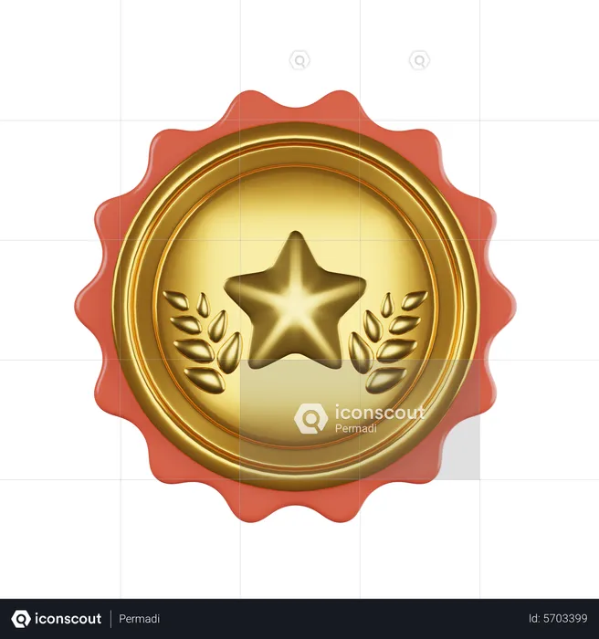 Star Badge  3D Icon