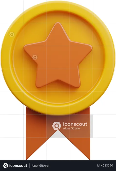 Star Badge  3D Illustration