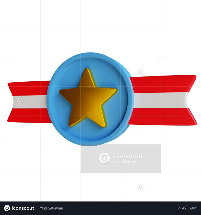 Star Badge  3D Illustration