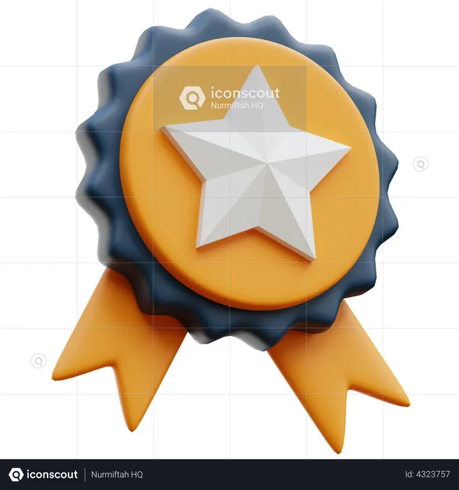 Star Badge  3D Illustration