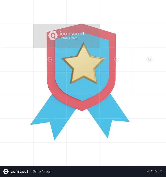 Star Badge  3D Illustration