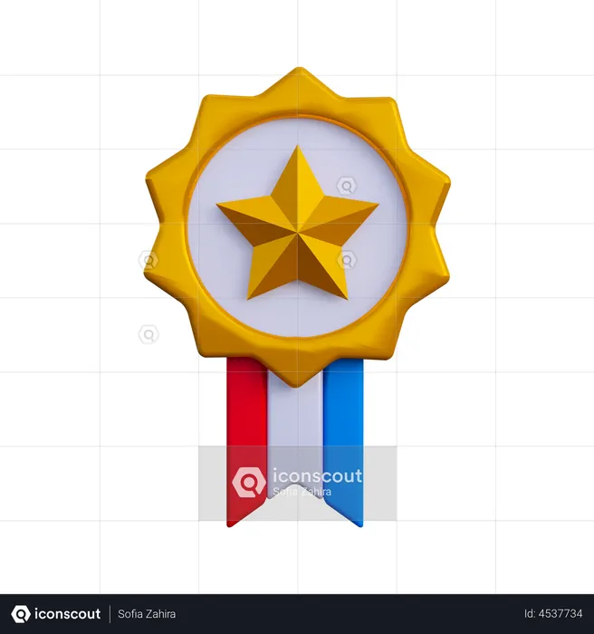 Star Badge  3D Illustration