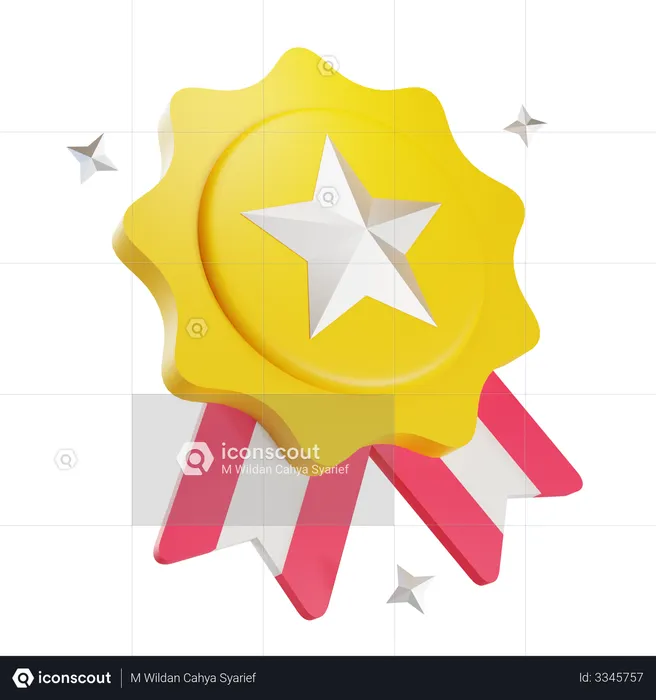 Star Badge  3D Illustration
